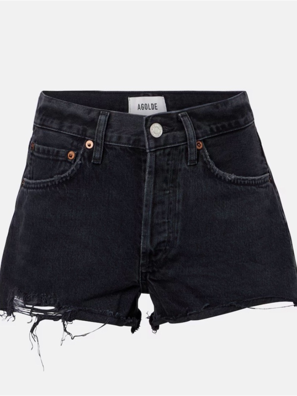 AGOLDE BLACK PARKER SHORTS